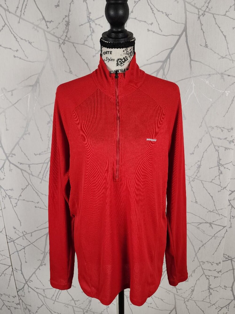 Patagonia Red Capilene 2 Lightweight 1/4 Zip Long Sleeve